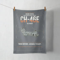 Thumbnail for Boeing Vertol CH-46E Sea Knight design on gray towel