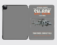 Thumbnail for Mitsubishi Sikorsky SH-60K design on gray ipad tablet case