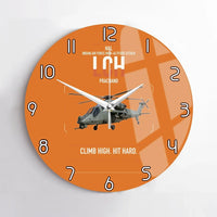Thumbnail for HAL LCH Prachand design on orange no frame wall clock