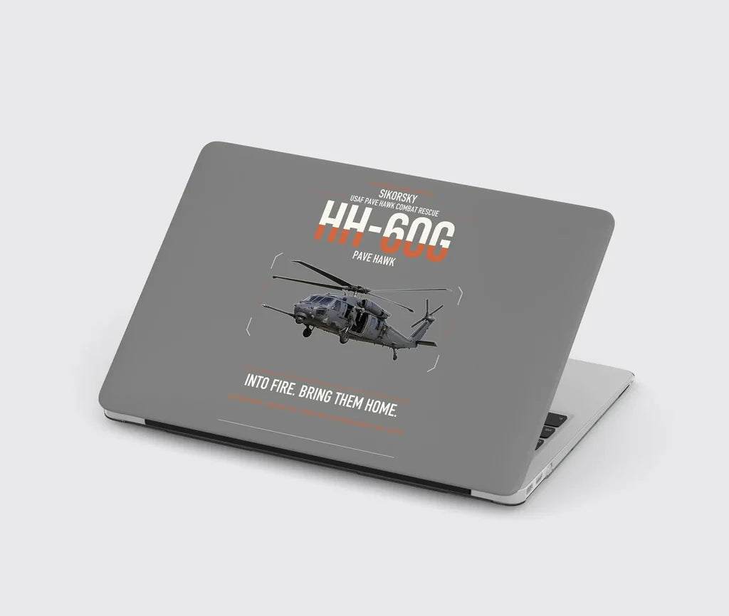 Sikorsky HH-60G Pave Hawk design on gray MacBook case