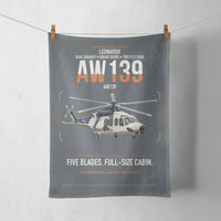 Thumbnail for Leonardo AW139 design on gray towel