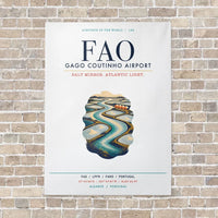 Thumbnail for Gago Coutinho Airport Faro FAO vertical canvas print - no frame - white background