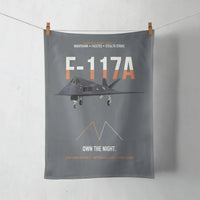 Thumbnail for F-117A Nighthawk Own The Night design on gray towel