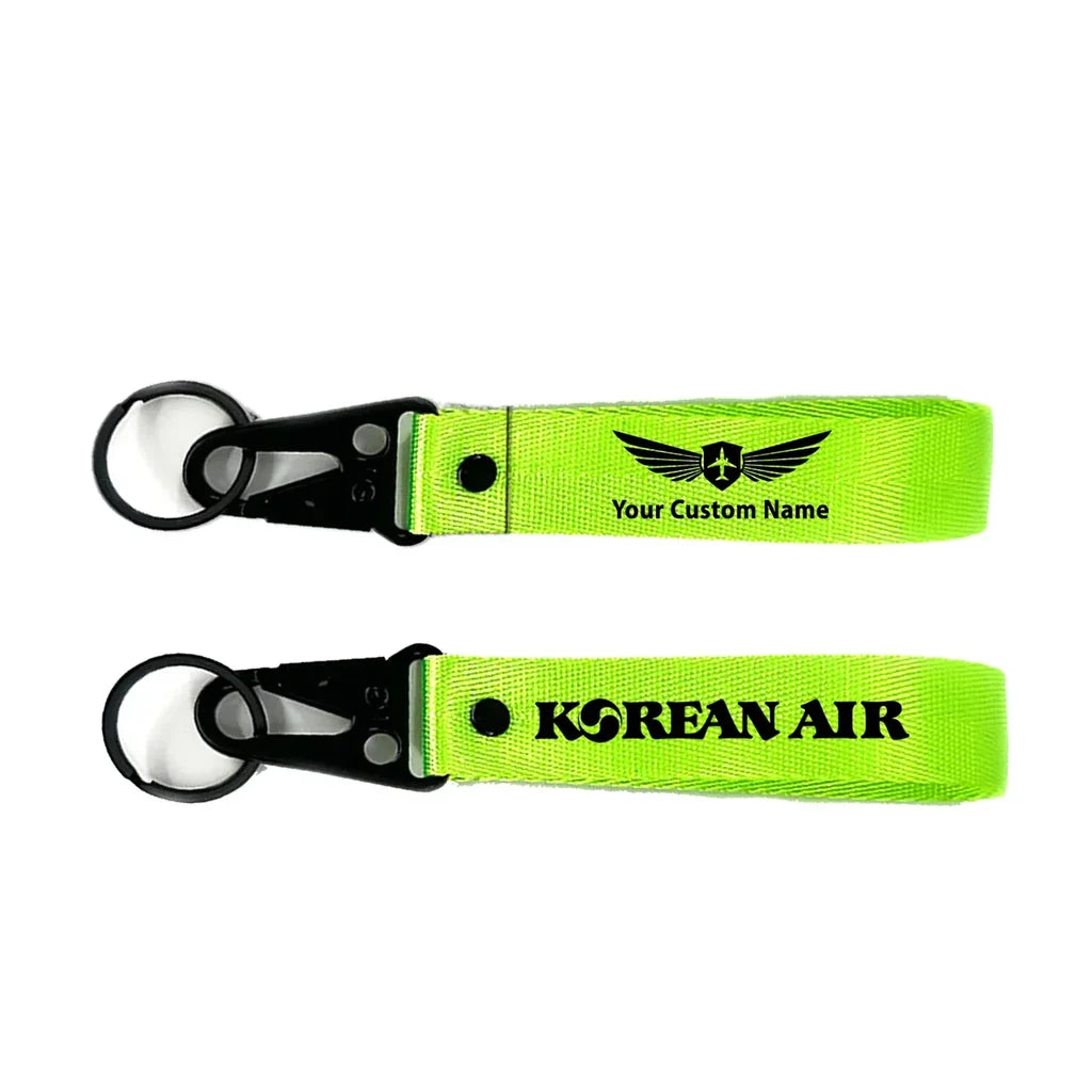 Korean Airlines Hawk-shaped key chain, Light Green+ NAME