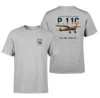 Thumbnail for PZL P.11c design on light gray t-shirt, double-side print