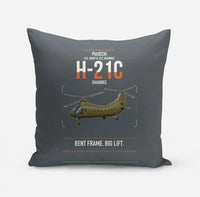 Thumbnail for Piasecki H-21C Shawnee design on gray pillow