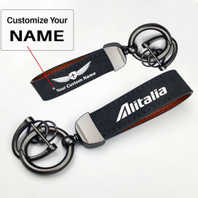 Alitalia Airlines Horseshoe Buckle Key Chains