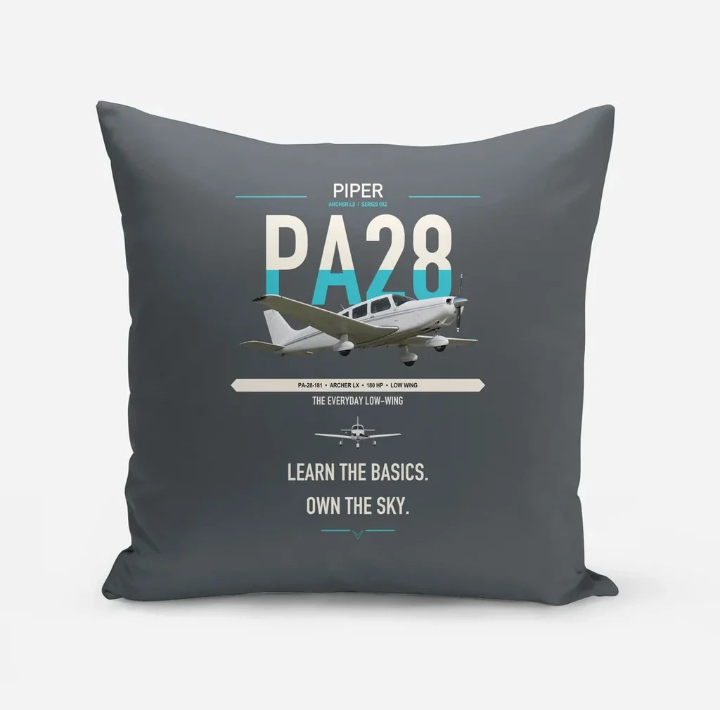 Piper PA-28-181 Archer LX design on gray pillow