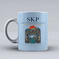 Thumbnail for Skopje International Airport SKP Mug - Light Blue