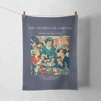 Thumbnail for VINTAGE G4087 - The Champagne Service - Designed Towels design on navyblue