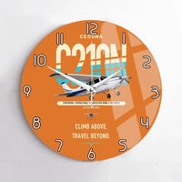 Thumbnail for Cessna T210N Centurion design on orange no frame wall clock