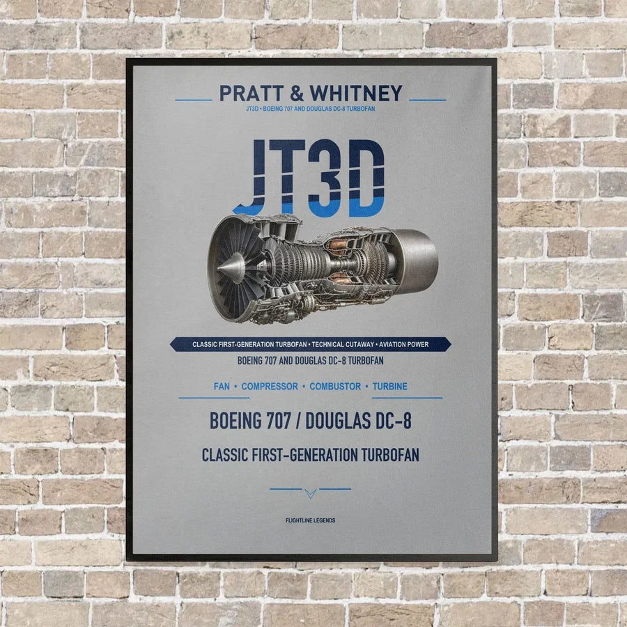JT3D vertical canvas print - framed - light gray background