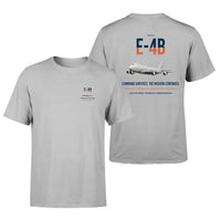 Thumbnail for E-4B Nightwatch design on light gray double-side t-shirt, double-side print