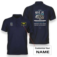 Thumbnail for 915 iS design on navy blue polo with custom name badge