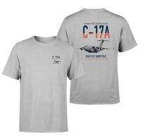 Thumbnail for C-17A Globemaster III design on light gray double-side t-shirt, double-side print