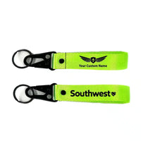 Thumbnail for Southwest Airlines Hawk-shaped key chain, Light Green+ NAME