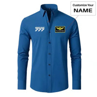 Thumbnail for Boeing 777 & Text Designed Long Sleeve Shirts - view 11