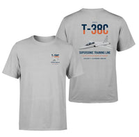 Thumbnail for T-38C Talon design on light gray double-side t-shirt, double-side print