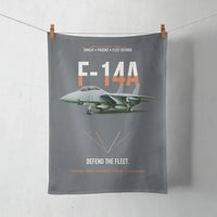 Thumbnail for F-14A Tomcat Defend The Fleet design on gray towel
