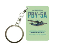 Thumbnail for PBY-5A Catalina design on light green designed key chain, double-side print