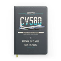 Thumbnail for Convair 580 design on gray notebook