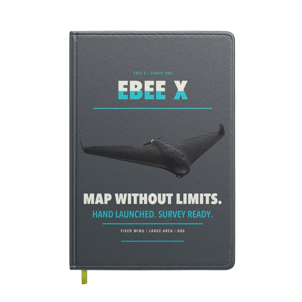 AgEagle eBee X design on gray notebook