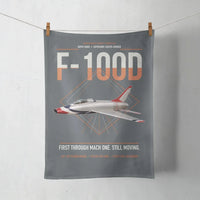 Thumbnail for F-100D Super Sabre design on gray towel