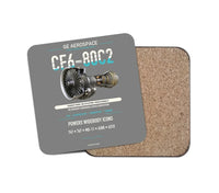 Thumbnail for Embraer ERJ145 design on gray 1 piece coaster