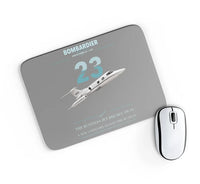 Thumbnail for Bombardier Learjet 23 design on gray rectangle mouse pad