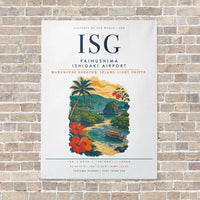 Thumbnail for Painushima Ishigaki Airport ISG vertical canvas print - no frame - white background