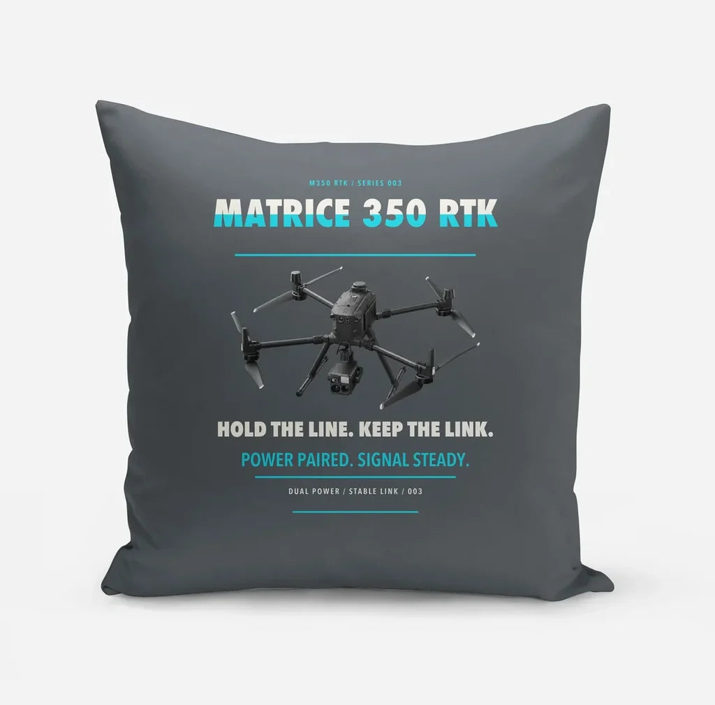 DJI Matrice 350 RTK design on gray pillow