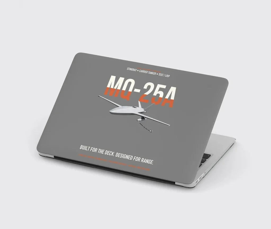MQ-25A STINGRAY design on gray MacBook case
