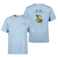 Thumbnail for Kokkola-Pietarsaari Airport (KOK) design printed on light blue double-side t-shirt