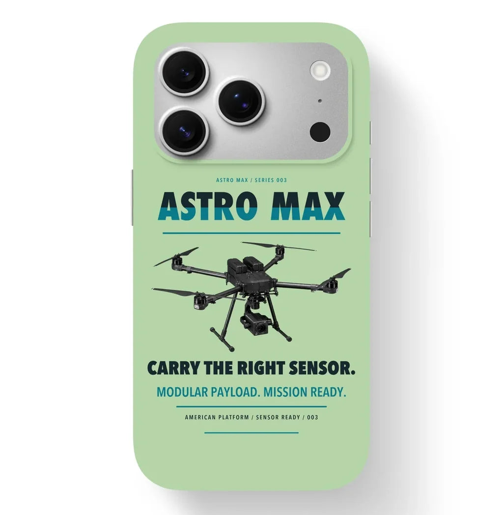 Freefly Astro Max Case design on light green iphone case