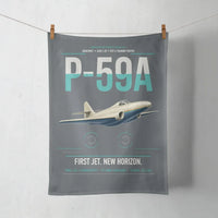 Thumbnail for P-59A Airacomet design on gray towel
