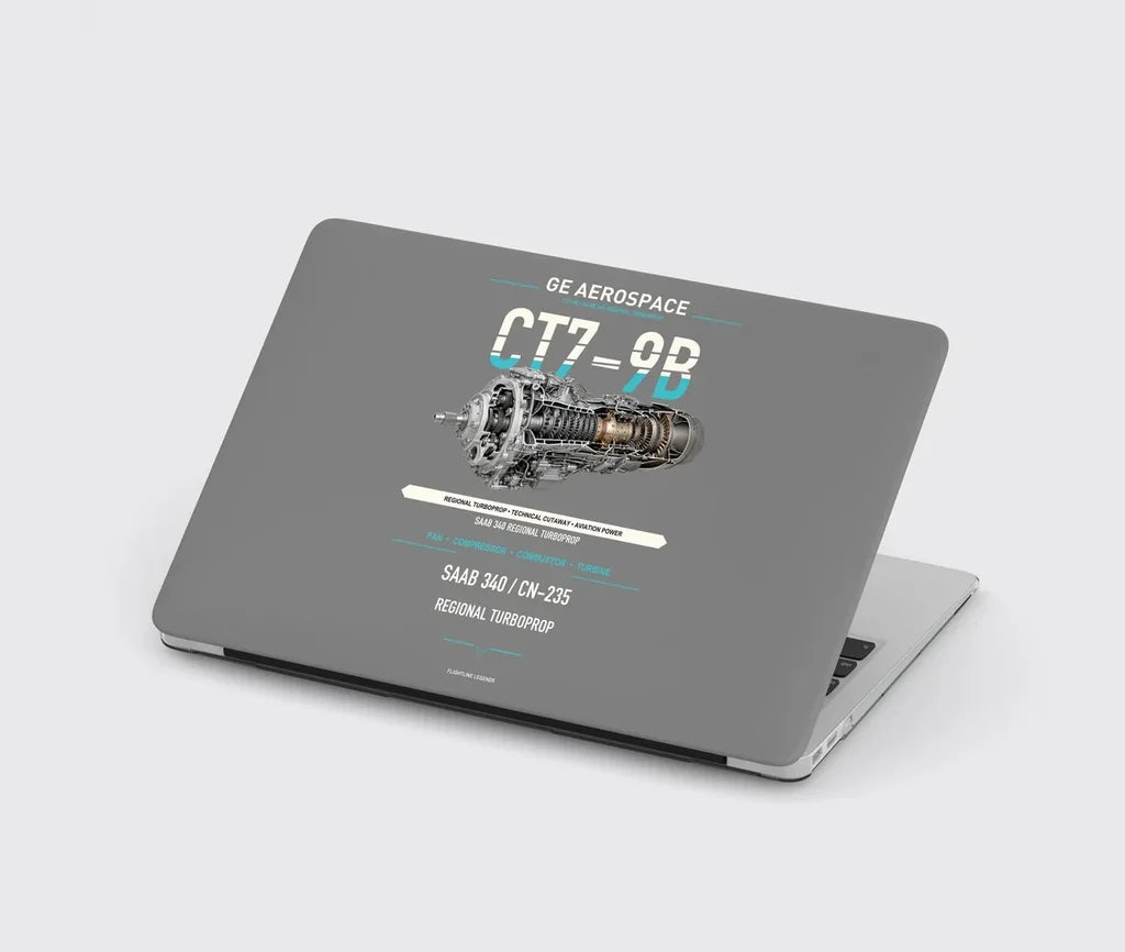 CT7-9B design on gray MacBook case