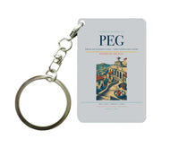 Thumbnail for Perugia San Francesco d'Assisi – Umbria International Airport (PEG) design on light gray key chain