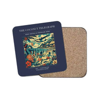 Thumbnail for The Coconut Telegraph - Designed Coasters design on navy blue 1-piece