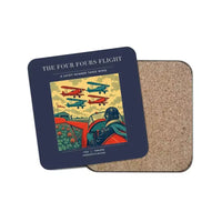 Thumbnail for The Four Fours Flight - Designed Coasters design on navy blue 1-piece