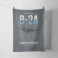 Thumbnail for B-2A Spirit design on gray towel