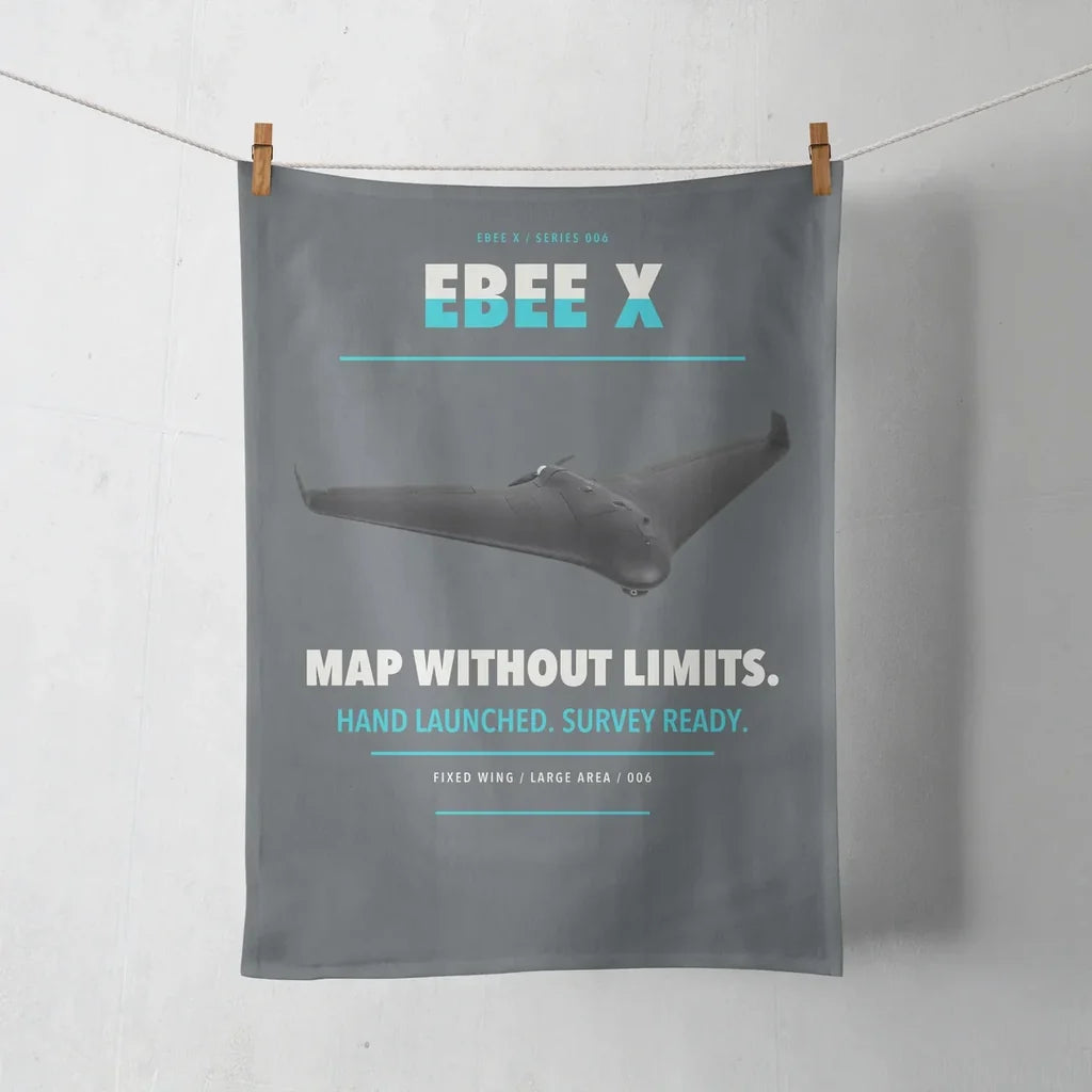 AgEagle eBee X design on gray towel
