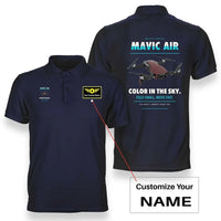 Thumbnail for DJI Mavic Air design on navy blue polo with custom name badge