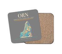 Thumbnail for Ahmed Ben Bella Airport (ORN) design on gray 1 piece coaster