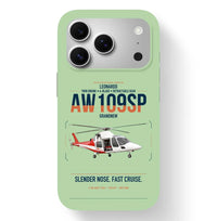 Thumbnail for Leonardo AW109SP GrandNew design on light green magsafe iphone case, for iPhone 17 Pro