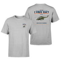 Thumbnail for Westland Lynx AH7 design on light gray t-shirt, double-side print