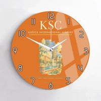 Thumbnail for Košice International Airport (KSC) design on orange no frame wall clock