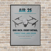 Thumbnail for DJI Air 2S vertical canvas print - framed - light gray background