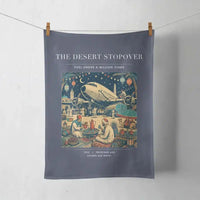 Thumbnail for VINTAGE G4090 - The Desert Stopover - Designed Towels design on navyblue