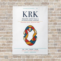 Thumbnail for Kraków John Paul II International Airport KRK vertical canvas print - no frame - white background