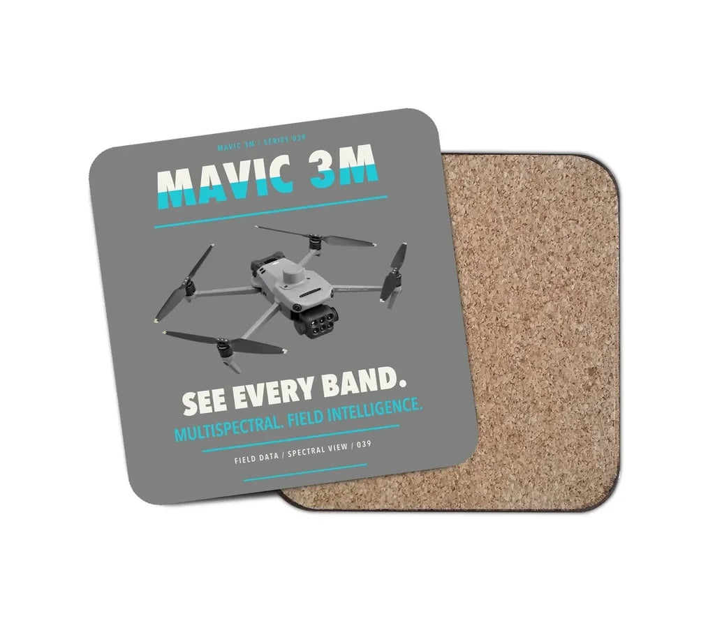 DJI Mavic 3 Multispectral design on gray 1 piece coaster